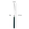 Cuchillo de Acero Inoxidable 304 Ligero, Tenedor, Cuchara, Mango Cuadrado Sólido 1005, Juego de Cuatro Piezas de Cuchillo, Tenedor y Cuchara, Caballero Negro y Dorado, Cuchillo y Tenedor Occidental