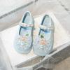 Zapatos de Cuero Versátiles de Dibujos Animados con Lazo para Niñas 2025 Nuevo Estilo de Verano Zapatos de Cuero Casuales de Moda para Niños Grandes y Medianos con Faldas