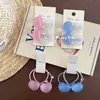 Pinza para el pelo de acetato con forma de corazón transparente y purpurina fina coreana, Lazo para el pelo de corazón con diamantes brillantes lindos, Accesorio para el pelo dulce versátil de verano