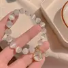 Novo Bracelete de Pedra Olho de Gato para Mulheres, Design de Nicho, Bracelete de Cristal Lua Cinzenta de Alta Qualidade, Temperamento de Estudante, Bracelete Versátil