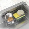 Soporte para Esponja de Fregadero de Cocina Montado en la Pared Cesta de Almacenamiento para Cepillos de Limpieza Estante de Drenaje Baño Almacenamiento Multifuncional para Artículos de Tocador