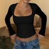 Diyun Transfronterizo Estilo Y2K Europeo y Americano Chica Caliente Camiseta sin Mangas de Manga Larga Ajustada Ropa para Mujer Otoño e Invierno 2025 Sitio Independiente de Amazon
