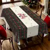 Mantel a cuadros estilo británico de lujo ligero transfronterizo de alta gama, mantel navideño retro americano, mantel rojo festivo