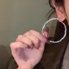 2026 Nuevos Pendientes de Lujo Simples de Plata S925 Stud Pendientes al por Mayor Versátiles Pendientes de Diseño Exagerado para Mujer
