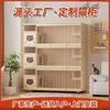 Gabinete para gatos, villa para gatos, nido para gatos de interior, jaula para gatos, casa para gatos de exhibición para tienda de mascotas, madera maciza al por mayor