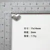 Acessórios DIY de Liga 11x14mm Pingente de Letra Inglesa Lindo Pingente de Coração Peças para Colar Brinco Joia Venda por Atacado