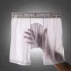 Ropa Interior Deportiva Profesional para Hombre Boxer Largo Anti-desgaste Piernas Seda de Hielo Hueco Transpirable Secado Rápido Pantalones Largos para Correr