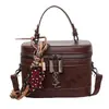 Bolso Cubo de Mano Retro de Alta Gama 2025 Invierno Nuevo Moda Bolso de Hombro Casual Bolso Cruzado de Nicho