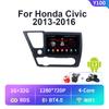 Pantalla Inteligente Android de 9 pulgadas Adecuada para Honda 13-17 y Versión Americana Civic Izquierda Péptido Coche Control Central Máquina Todo-en-Uno