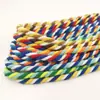 Fornecimento Exclusivo Transfronteiriço 10m em Estoque Corda de Algodão Colorida de Três Fios 6mm Corda Torcida para Macramê Corda de Cor Mista para Artesanato DIY