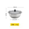 Juego de Vajilla Comercial de Acero Inoxidable para Exportación con Tapa Tazón de Sopa Plato Redondo Ensalada Tazón para Fideos Instantáneos Recipiente Tazón de Lavado de Manos de Alto Valor