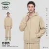 Ropa para Hombre Ckx Felpa Gruesa Forrada de Polar de Peso Pesado 350g Niebla Estilo Americano 19 Colores Sudadera con Capucha Holgada de Doble Cremallera