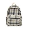 Verão Nova Bolsa de Lona Feminina Mochila Estilo Xadrez Coreano Estudante Universitária Estudante do Ensino Médio Moda Temperamento Mochila