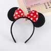Faixa de Cabeça do Mickey Mais Vendida no Exterior Desenho Animado Laço Fofo Faixa de Cabeça da Minnie Festa de Feriado Infantil Faixa de Cabeça Simples para Meninas