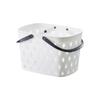Cesta de baño portátil Cesta de baño Artículos de aseo Almacenamiento de dormitorio Limpieza Cesta de baño Asa Cesta de baño Cesta de plástico