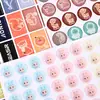 Pegatinas Cuadradas de Epoxy de Cristal Personalizadas DIY Pegatinas para Funda de Teléfono Móvil Pegatinas Creativas de Dibujos Animados Lindas Autoadhesivas Personalizadas