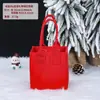 Saco de maçã de Natal transfronteiriço Saco de presente de flanela com desenho animado bronzeado com laço Sacola de presente de doces para crianças