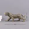 Tigre del Bosque Sólido de Latón Macizo Creativo Trae Riqueza y Tesoro Tigre Grande Rayado Decoración del Hogar Mascota de Té Decoración de Escritorio de Oficina