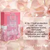 Sales de Cristal para Baño de Pies con Glaseado de Azúcar Rosa Kit de Cuidado de Pies Barro de Cristal Set de Cuatro Pasos Fabricante Transfronterizo para Eliminar Tejido de Piel de Naranja