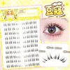 Estilo Grupo de Chicas de Ensueño Uña de Gato Girasol Pestañas Postizas para Mujeres, 10 Filas, Gruesas, Segmentadas, de Tres Partes, Pestañas Postizas sin Pegamento