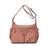 Bolsa transversal minimalista estilo japonês 2026 com múltiplos bolsos para armazenamento, bolsa de ombro casual para passeios, bolsa de camadas multicamadas de grande capacidade para o dia a dia para mulheres