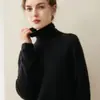 26 nuevos modelos de suéteres de cachemir 100% puro de prêt-à-porter de primera línea para mujer, camiseta base de punto de cuello alto, suéter de invierno