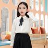 Conjunto de Camisa y Falda para Niñas 2026 Primavera y Otoño Camisa Blanca Base Infantil Uniforme JK Falda Corta Plisada Conjunto de Dos Piezas