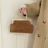 Bolso tipo concha de gamuza 2026 primavera nuevo bolso de cadena con correa de cadena, bolso de mano de cadena para mujer, bolso de hombro, bolso cruzado