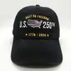 Producto de gran venta transfronteriza: Gorra de Béisbol Bordada Conmemorativa del Águila del 250º Aniversario Americano Edición Personalizada