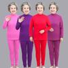Ropa de Otoño para Señora Mayor y Pantalones Ropa de Abuela Primavera y Otoño Camiseta Básica de Manga Larga Ropa de Otoño para Personas Mayores Conjunto de Ropa Interior de Color Sólido para Mujer