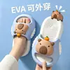 Chinelos Infantis de Capivara para Meninas, Casa, Banheiro, Antiderrapantes, Anti-odor, Fofos, para Crianças Maiores, Bebês, Sandálias para Uso Externo para Meninos