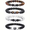 Pulsera de piedra natural y cristal Temu Xiyin TK superventas transfronterizo ojo de tigre amatista ansiedad riqueza pulsera para la menopausia