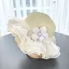 Nuevos Sombreros de Primavera y Verano, Sombreros de Paja para Niños, Sombreros de Pescador con Sombrilla de Flores, Bolsos para Niñas, Sombreros de Protección Solar para la Playa