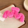 Pinza para el Cabello Grande de Peluche para Mujer 2025 Modelo Nuevo Pinza Tiburón de Gama Alta Estilo Coreano Sensación de Alto IQ Pinza Melard