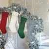 Novas Decorações de Natal Meias de Natal Tricotadas Meias de Lã Meias Tricotadas Onduladas Sacolas de Presente Infantis