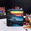 Bolsa de Cosméticos Bolsa de Almacenamiento, Caja de Almacenamiento de Cosméticos de Cáscara Dura de Gran Capacidad, Maleta de Viaje, Brocha de Maquillaje, Portátil e Impermeable