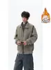 2026 HJ26687 forrada de polar, sin sombra, talla grande, chaqueta engrosada estilo americano, M-5X, HM26864 - Especial P54