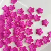 11mm estilo vintage mini flor de cinco pétalas acrílico cor sólida furo médio DIY grampo de cabelo acessório materiais