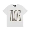 Camiseta de Verano Clásica de Manga Corta para Hombre Vlone Fog Mosaico Estampado Reflectante Marca de Moda V Grande Ajuste Holgado