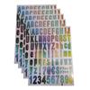 Pegatinas de vinilo autoadhesivas de PVC con letras, de 1 pulgada, para buzón, dirección, color arcoíris, venta al por mayor