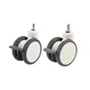 Rueda Giratoria Médica de 2 Pulgadas con Varilla Roscada Universal Móvil Frenable Negra, Blanca y Gris de Nylon PU Rueda Mecánica Silenciosa para Uso Industrial