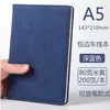 Caderno A5 com logo personalizado, bloco de notas capa de couro para escritório, conjunto de caixa de presente de luxo com fecho para reuniões