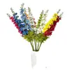 Flor Artificial de Nuevo Producto Transfronteriza Delphinium Boda Decoración del Hogar Flor Falsa Flor para Guía de Camino Arreglo Floral Accesorios para Fotografía