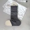 Pedal de pé pilha de meias mola e outono estilo japonês meias de meio dedo estilo miu estilo ballet borda franzida meias de dedo exposto para panturrilha de meninas