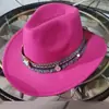 Fedora de lã, chapéu de cowboy, estilo étnico masculino e feminino, chapéu de sol estilo europeu e americano para casais primavera e verão, chapéu de jazz