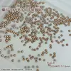 Pedras de Strass Redondas Pequenas K9 Sparkling White com 33 Facetas e Base Plana para Nail Art, Pacote Misto de Pedras de Strass Coloridas com Base Plana Decorações para Nail Art