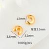 Zhongxing Nuevo Oro de Color de Conservación de 14K Hebilla de Media Luna Pinza Cuentas de Posicionamiento Planas Bolas de Posicionamiento Broches Materiales para Cuentas Hechos a Mano DIY
