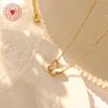 Ins Collar Simple de Mariposa con Concha Blanca Set de Aretes y Aretes de Botón P519-F274Conjuntos de Joyería