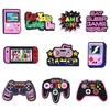 Diapositivas para zapatos de mando de videojuego de dibujos animados, hebillas para zapatos, accesorios DIY, parches de goma blanda de PVC, decoraciones para consolas de videojuegos y fundas de teléfono