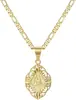 Collar Inicial de Nuevo Estilo de Venta Caliente Transfronterizo Europeo y Americano para Mujer Colgante Redondo Grabado Cadena para Clavícula Joyería de Moda de Lujo Ligero